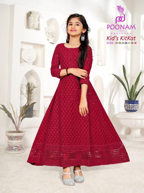 Poonam Kids Kitkat Rayon Designer Wear Kids Collection 